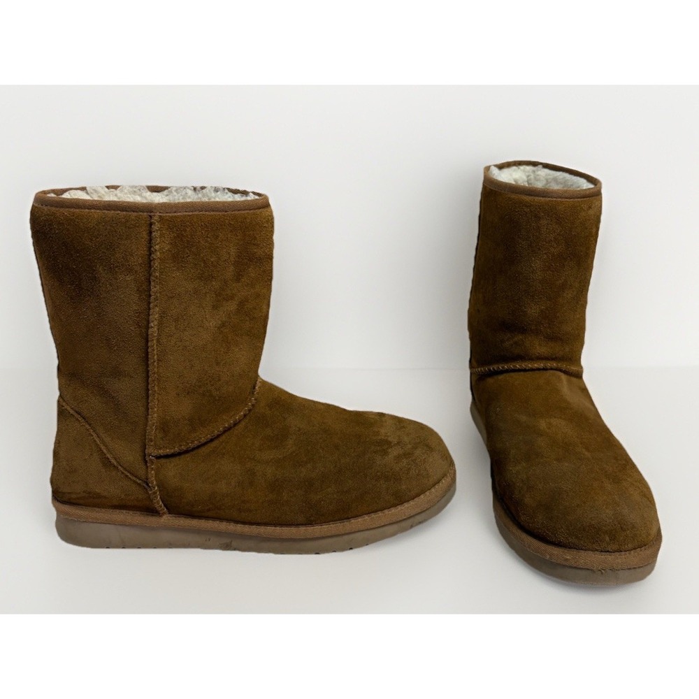 Koolaburra By UGG Boots Womens Size 10 Brown Suede Faux Fur Lined Mid Calf Boots
